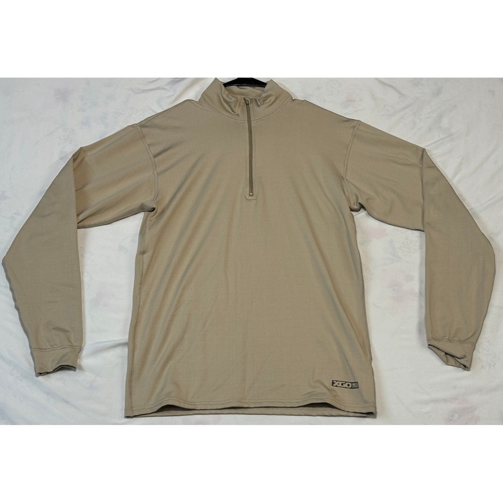 XGO Phase 4 Mens Small Tan Quarter Zip Performance Fleece Base Layer 1G41A